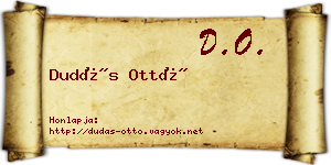 Dudás Ottó névjegykártya